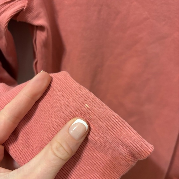 Free People Daisy Chain Cuffed Long Sleeve Top Pink - Picture 5 of 9